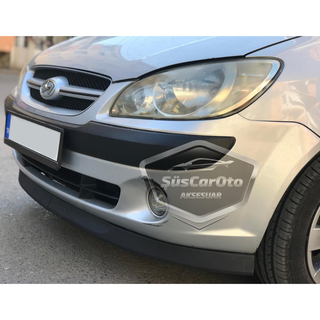 Lip delantero flexible universal Astra H, compatible con Hyundai Getz 2002–2011, faldón delantero de 2 piezas, extensión de parachoques.