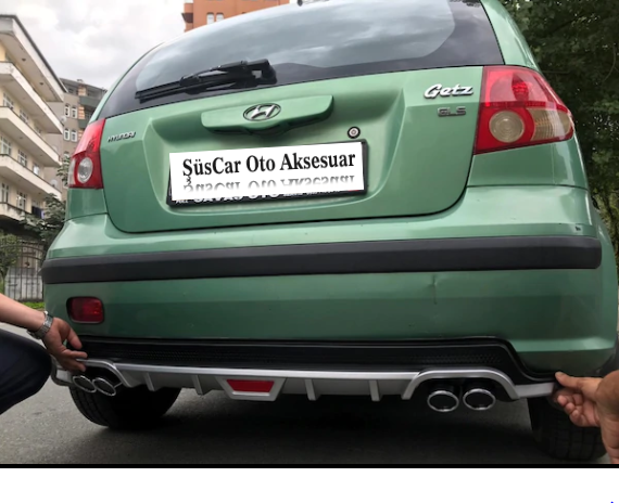Hyundai Getz Difusor de Escape con Aspecto de Cuatro Salidas Añadido para Parachoques Trasero
