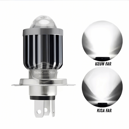 Hyundai İ20 2008-2014 Uyumlu Mercekli Far Ampulü Led Xenon Beyaz Renk Far Şimşek Etkili CSP Led Lamba Uzun Kısa 2 Adet Takım