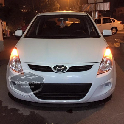 Hyundai i20 2008-2014 Compatible Universal Astra H Lip Flexible Labio Frontal 2 Piezas Spoiler Inferior Parachoques Delantero
