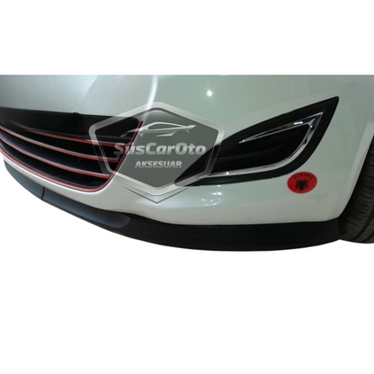Hyundai i20 2008-2014 Compatible Universal Astra H Lip Flexible Labio Frontal 2 Piezas Spoiler Inferior Parachoques Delantero