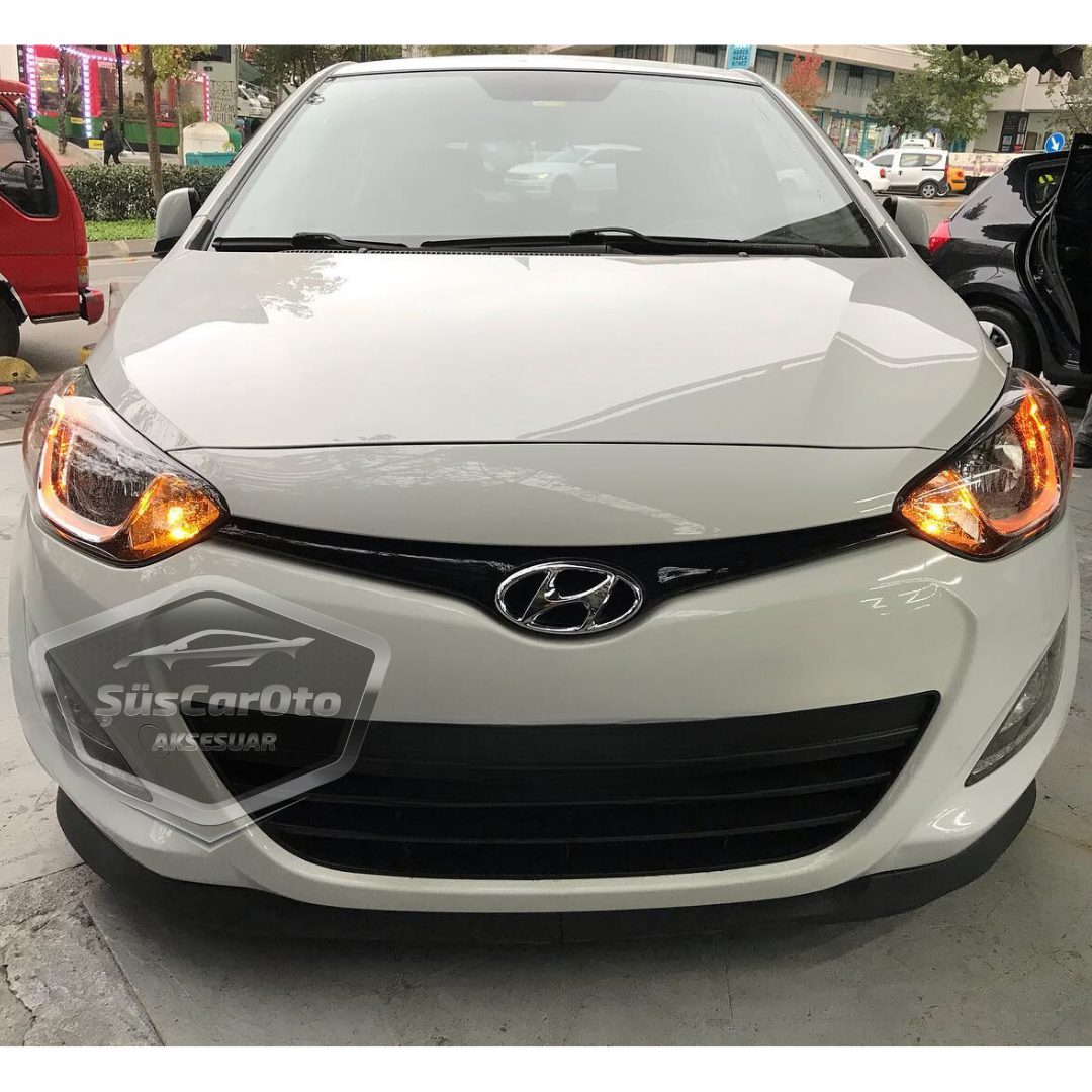 Hyundai i20 2008-2014 Compatible Universal Astra H Lip Flexible Labio Frontal 2 Piezas Spoiler Inferior Parachoques Delantero