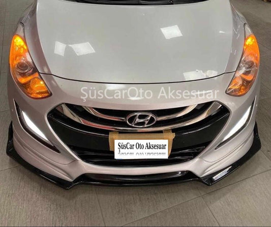 Hyundai i30 Flexible 3 Piezas ABS Lip Negro Piano con Flaps