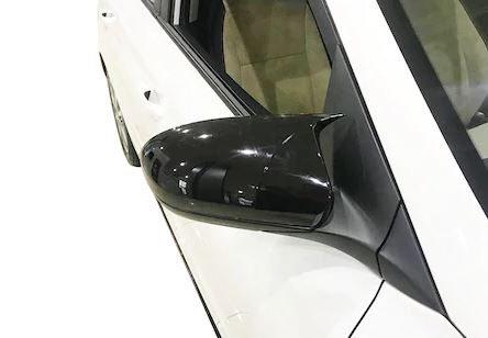 Hyundai i20 2014 en adelante, carcasa de espejo de Batman murciélago sin señal, plástico ABS negro piano