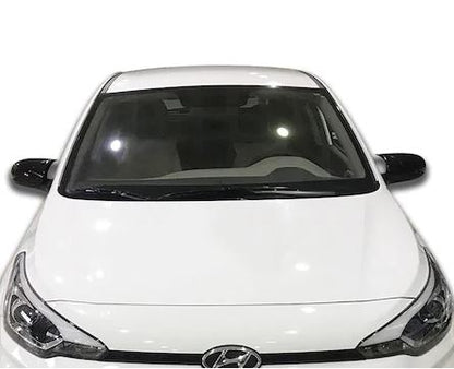Hyundai i20 2014 en adelante, carcasa de espejo de Batman murciélago sin señal, plástico ABS negro piano