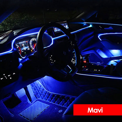 Luz LED de neón de 2 metros para salpicadero de coche, de colores