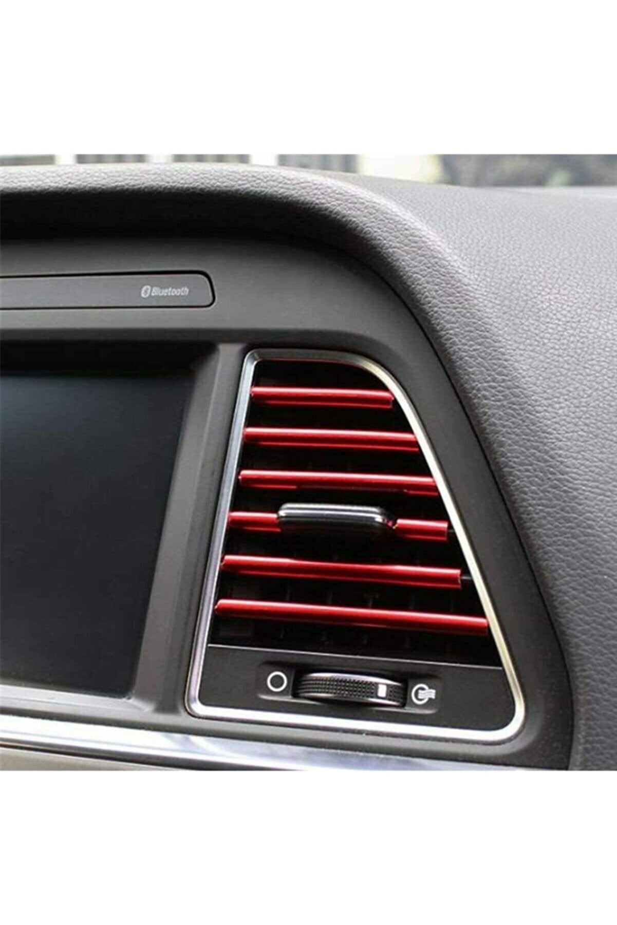 Kit de molduras decorativas para rejillas de ventilación de aire acondicionado de coche, color rojo