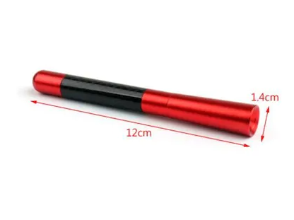 Antena de radio de coche de metal con diseño de carbono y barra deportiva plateada