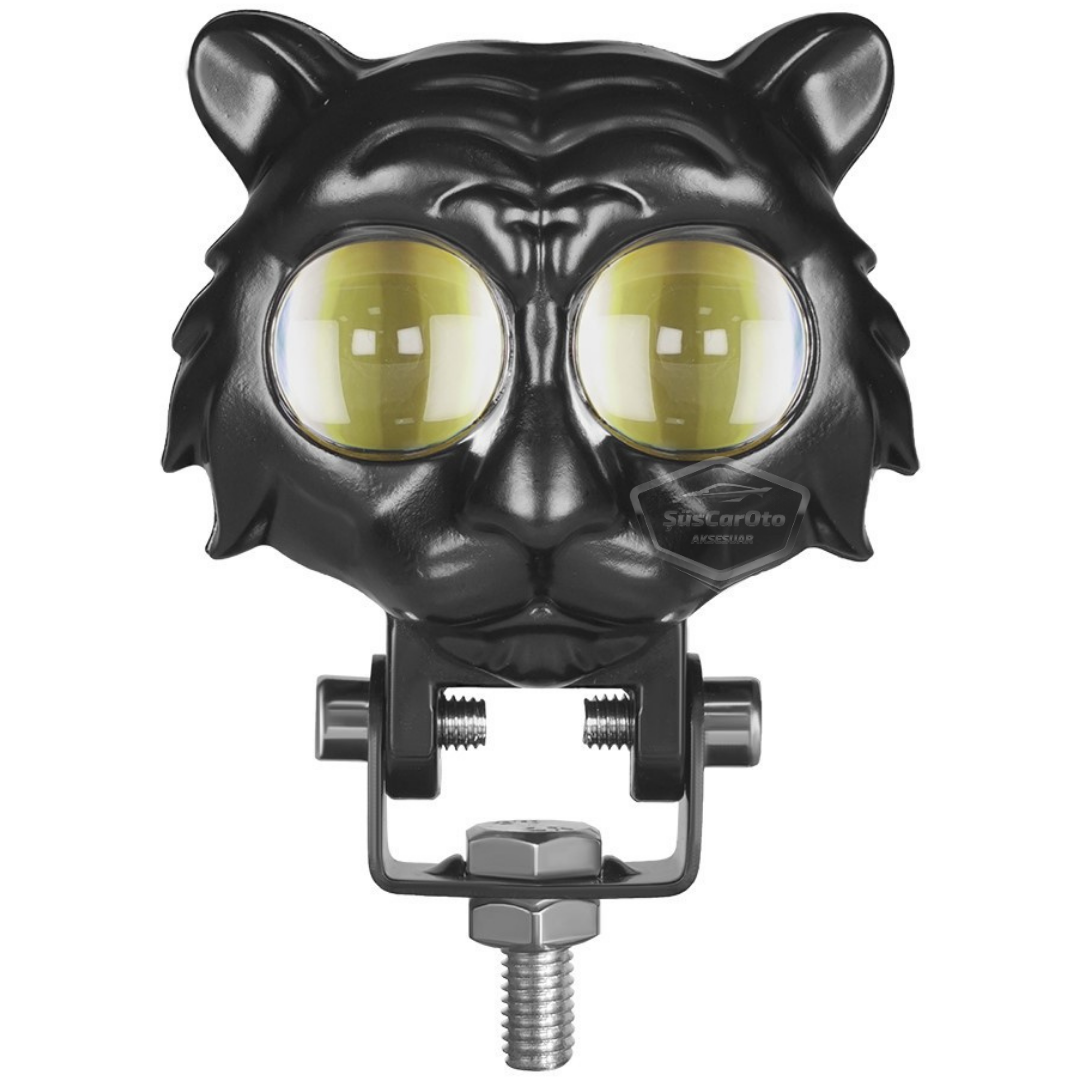 Faro auxiliar ojo de gato, doble color, amarillo-blanco, 9-60V, para coche, motocicleta, off road, lámpara LED, proyector perforador y difusor de 50W, luz de trabajo todoterreno de metal, 1 unidad ONG44