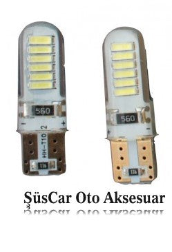 KGN T10 Bombilla LED de estacionamiento sin fondo blanca 12V 12 LED SMD Canbus