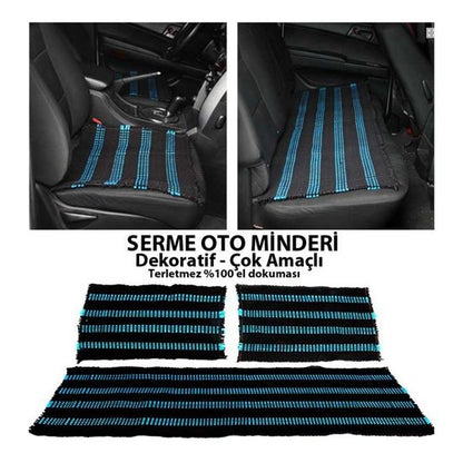 Funda de asiento de coche Kilim Weaving, alfombra Kilim de 3 piezas