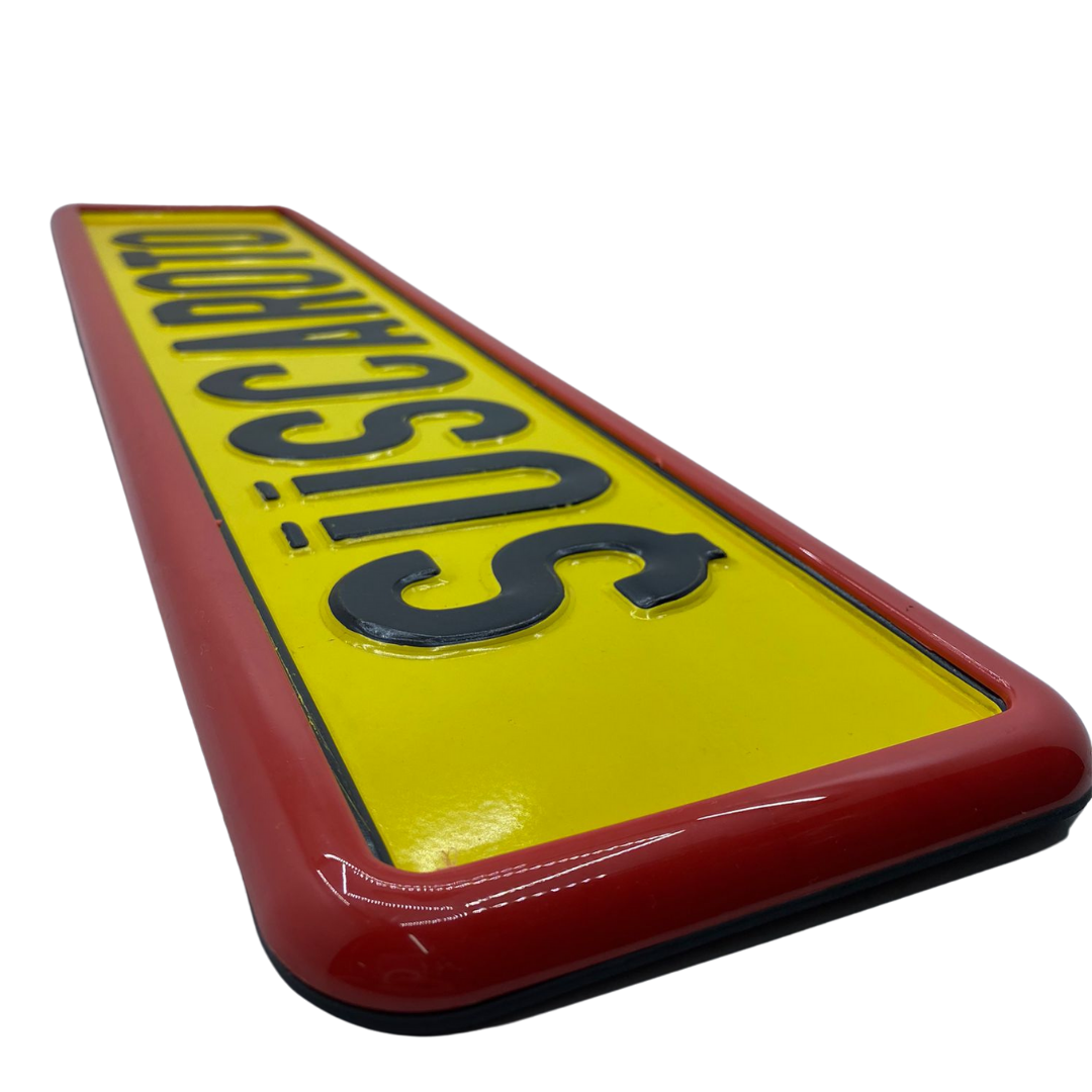 Portaplacas flexible con marco rojo para matrícula, portaplacas de matrícula para coche, portaplacas de nueva generación, 1 unidad