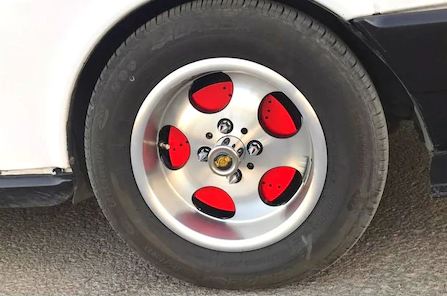 Plato universal para tambor de freno, plato de disco, volantes de disco, juego de 2 unidades, 14'' y más, rojo