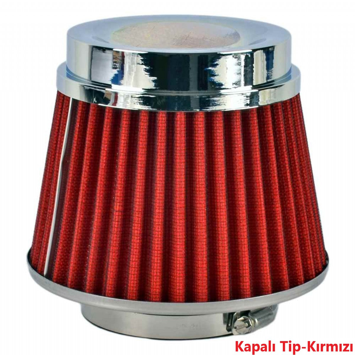 Filtro de aire abierto Carub Performance y aumento de sonido +6 Hp tipo cerrado con adaptador rojo universal