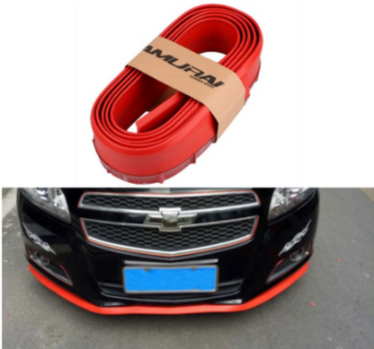 Labio delantero SAMURAI de color Ez Lip flexible, suave, 3M, adhesivo adicional, 2,5 m, rojo