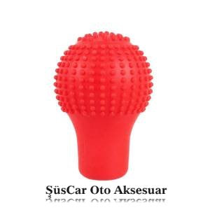 Pomo de palanca de cambios manual con masaje de esfera roja