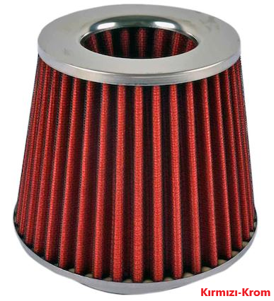 Filtro de aire de alto rendimiento Carub +6 Cv Universal con adaptador rojo