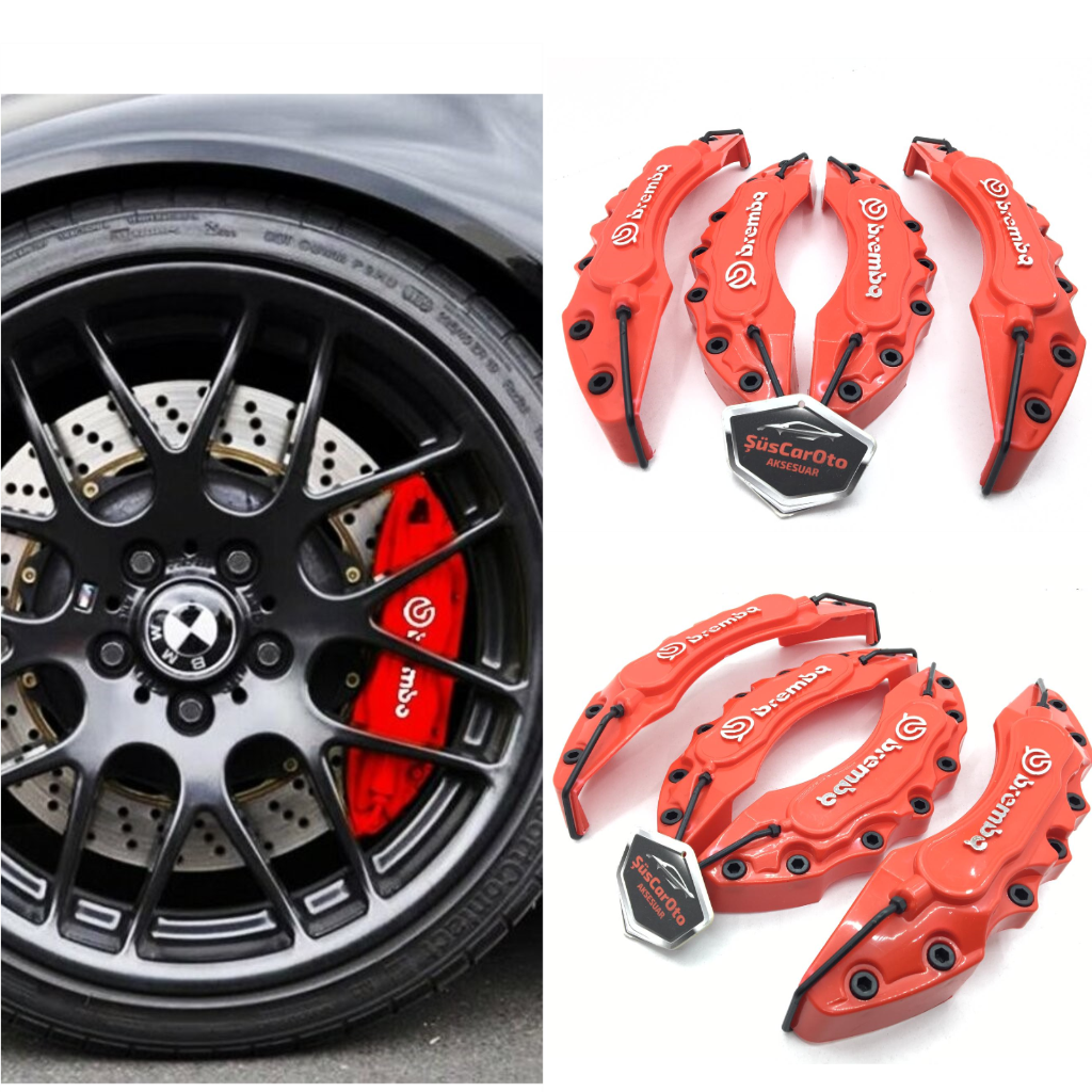 Juego de 4 tapas de pinza de freno Brembo universales para 17'' y más, rojas