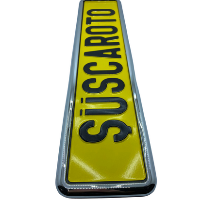 Soporte de matrícula flexible con marco cromado, soporte de matrícula para coche, base inferior de matrícula, soporte de matrícula de nueva generación, 1 unidad