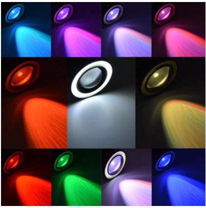 Faro antiniebla universal angel con lente de metal impermeable de 89 mm con ojos de ángel RGB y control remoto