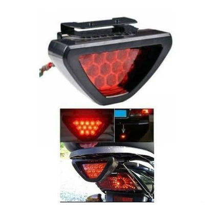 Luz de freno F1 estroboscópica triangular de 12 cm, roja