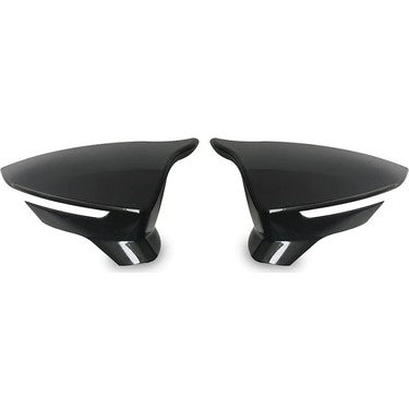 Tapas de espejo Batman personalizadas para vehículos, plástico ABS negro piano