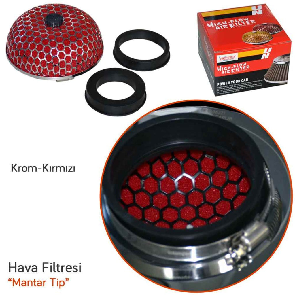 Filtro de aire universal de sonido y rendimiento mejorado +6 HP con adaptador
