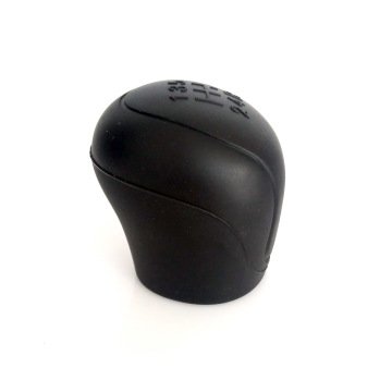 Pomo de palanca de cambios manual negro con funda de silicona