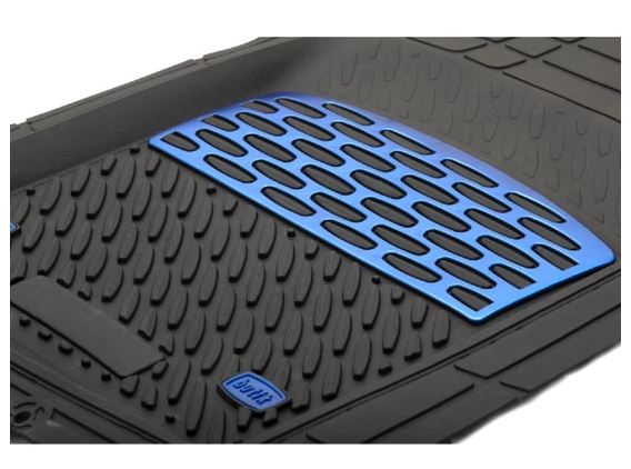 Alfombra universal 3D extraprofunda con diseño de zafiro, color azul