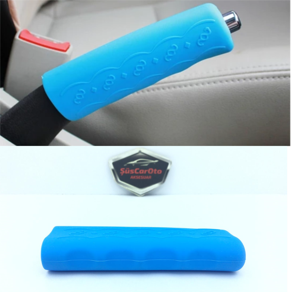 CARUB Funda de silicona para freno de mano Protector de freno de mano Silicona Azul