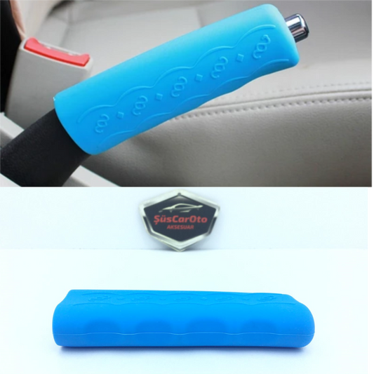 CARUB Funda de silicona para freno de mano Protector de freno de mano Silicona Azul