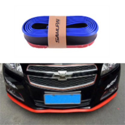 Labio frontal SAMURAI Ez Lip de color flexible suave con adhesivo 3M adicional de 2,5 m azul negro