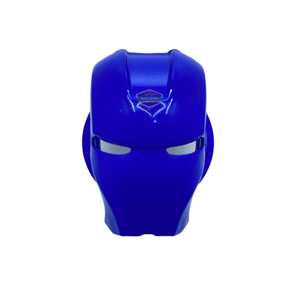 Tapa del botón de arranque/parada, protector de botón metálico de Iron Man, decorativo, aleación de zinc, azul