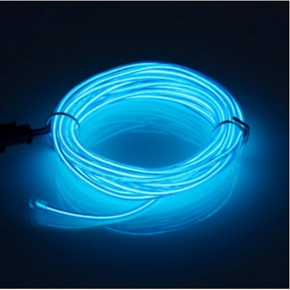 Tira de luces LED de neón azul de 2 metros para salpicadero de coche