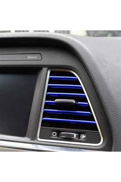 Kit de Tiras Decorativas para Rejilla de Ventilación de Aire Acondicionado de Coche Azul