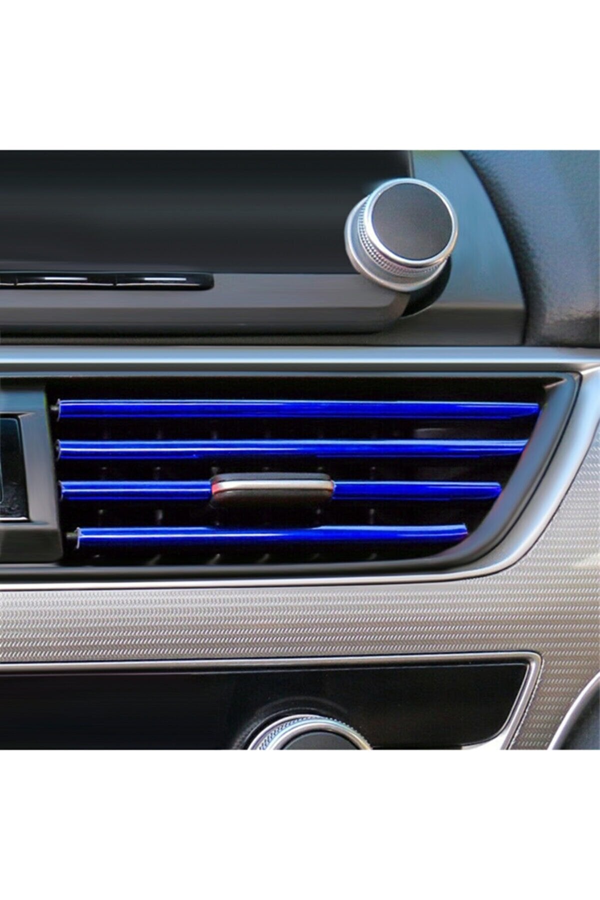 Kit de Tiras Decorativas para Rejilla de Ventilación de Aire Acondicionado de Coche Azul
