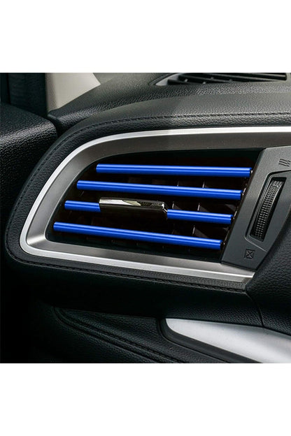 Kit de Tiras Decorativas para Rejilla de Ventilación de Aire Acondicionado de Coche Azul