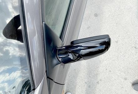 Renault Megane 2 2002-2009 Tapa de espejo de Batman murciélago Negro Piano Plástico ABS