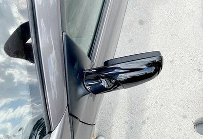 Renault Megane 2 2002-2009 Tapa de espejo de Batman murciélago Negro Piano Plástico ABS