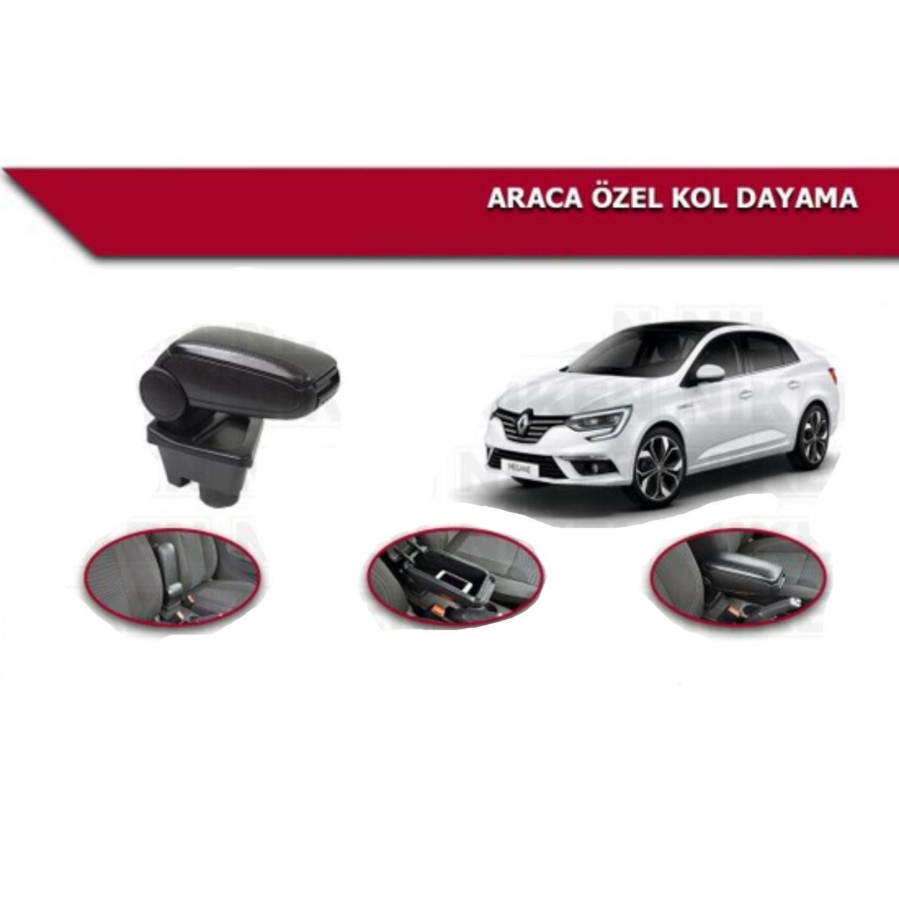 Apoyabrazos central específico para vehículos Megane 4 de 2016 en adelante, negro, original, sin tornillos, de Niken.