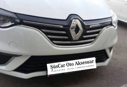 Renault Megane 4 moldura cromada para parrilla delantera de 5 piezas de acero inoxidable