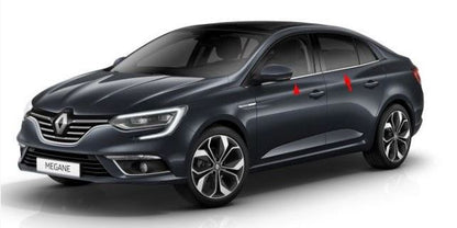 Renault Megane 4 Sedán 2016 y posteriores molduras de ventana cromadas 6 piezas