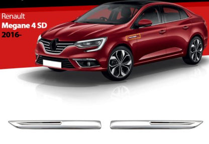 Renault Megane 4 Hb&SD 2016 en adelante Embellecedor cromado intermitente guardabarros 2 piezas