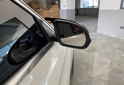 Mercedes Clase C W205 Post-2015 Cubiertas de Espejo Retrovisor Batman Murciélago Negro Piano Plástico ABS