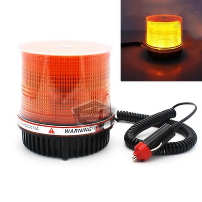 Lámpara de techo estroboscópica magnética, tipo redonda, para todoterreno, ambulancia, bomberos, rescate, entrada para encendedor, impermeable, naranja, 12-24V, estroboscópica de techo