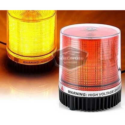 Lámpara de techo estroboscópica magnética, tipo redonda, para todoterreno, ambulancia, bomberos, rescate, entrada para encendedor, impermeable, naranja, 12-24V, estroboscópica de techo