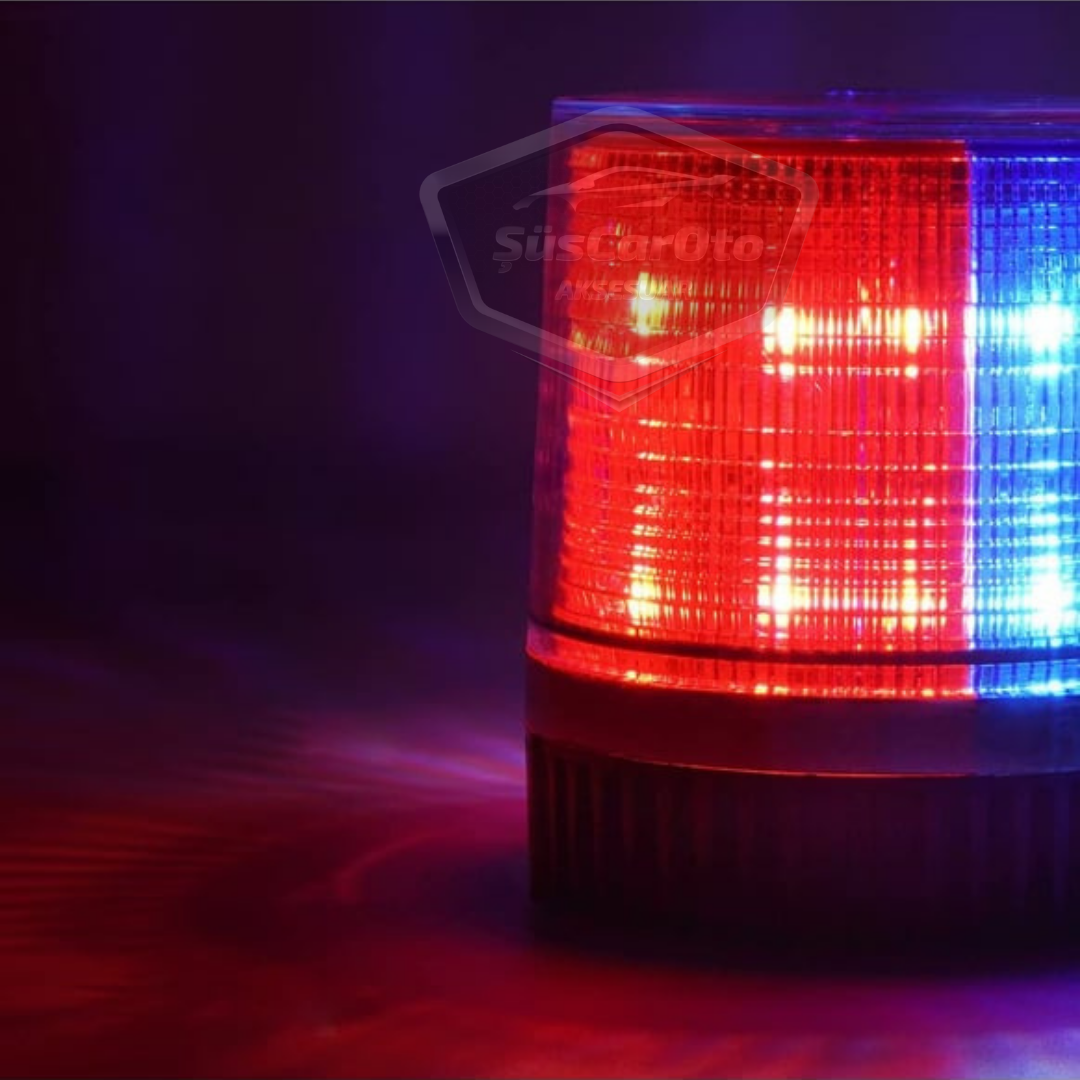 Luz LED redonda estroboscópica magnética de techo para coche, tipo policía, entrada para encendedor de cigarrillos, impermeable, rojo y azul, 12-24V