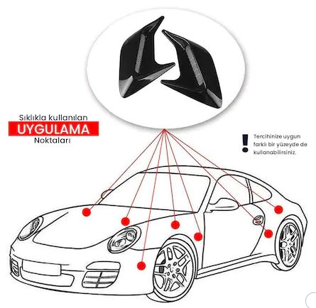 Universal Piano Black Cubierta Capó Guardabarros Rejilla Ventilación Derecha Izquierda 2 Piezas Mini Scoop NKT155