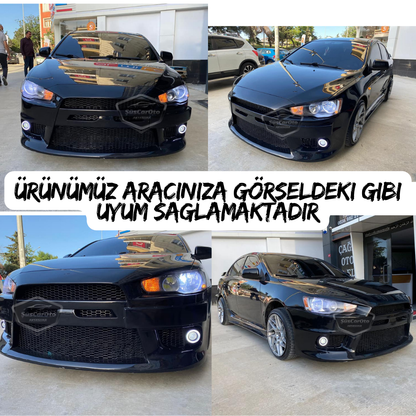 Mitsubishi Lancer 2007-2014 Compatible Faro Antiniebla Universal con Lente Angel Metálico Impermeable 76 mm con Anillo Azul Hielo Luz Diurna Angel Eyes 2 Piezas