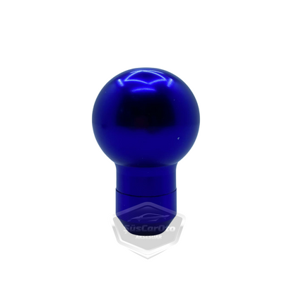 Momo pomo universal de palanca de cambios esférico de metal deportivo azul con adaptador